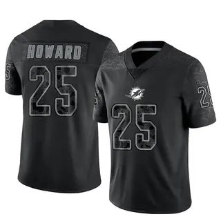 Limited Men's Xavien Howard Miami Dolphins Nike Reflective Jersey - Black