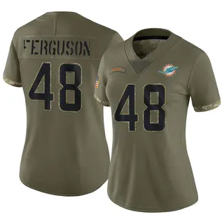 Limited Women's Blake Ferguson Miami Dolphins Nike 2022 Salute To Service Jersey - Olive