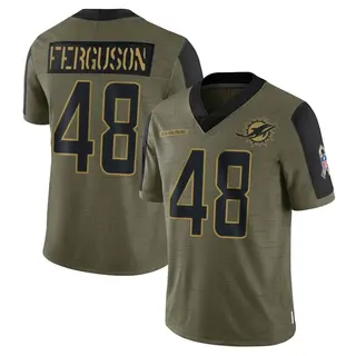 Limited Youth Blake Ferguson Miami Dolphins Nike 2021 Salute To Service Jersey - Olive